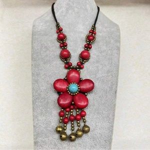 Valentine’s Day special! Red bold, statement, piece necklace❤️